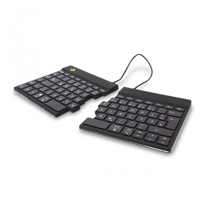 R-Go Split Break Ergonomische Bluetooth-Tastatur Pausenanzeige, Ultradünn für besseren Blutkreislauf