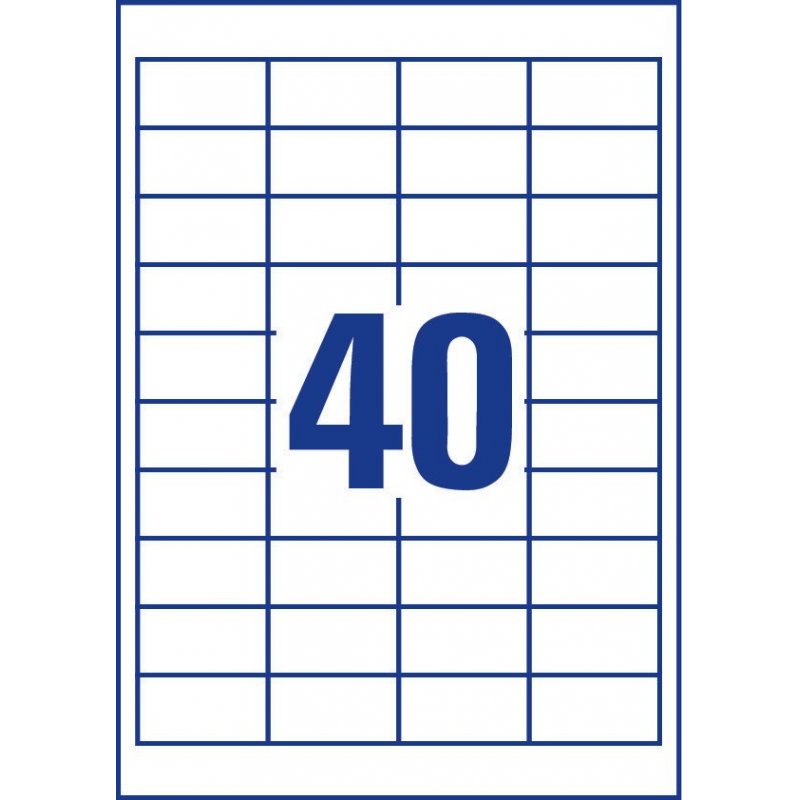 Avery Zweckform, Avery Labels 52,5 x 29,7mm, A4 (3651)