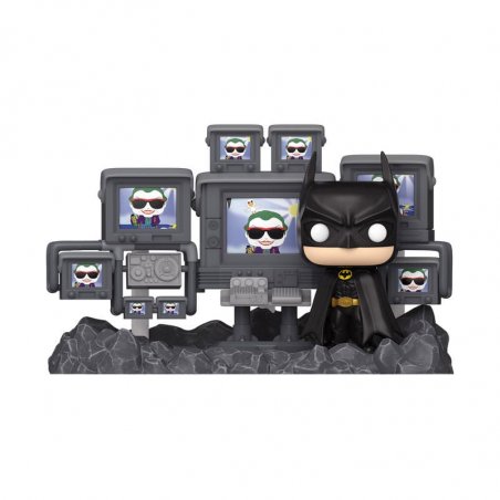 Batman 85th Anniversary POP Moments Deluxe Vinyl figurines Batman in Batcave 9 cm