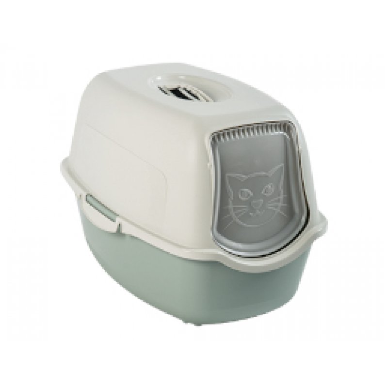 Rotho Bailey Cat Hooded litter box Green, White