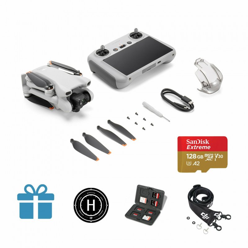 DJI Mini 3 (RC) 4 rotors Mini-drone 48 MP 3840 x 2160 pixels 2453 mAh Grey, White