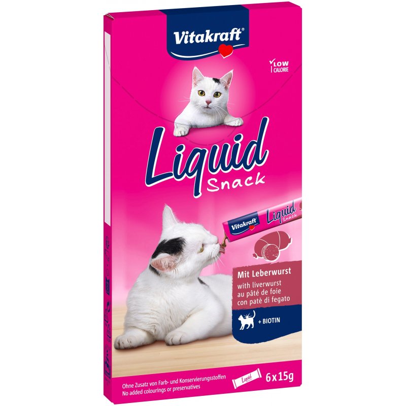 Vitakraft - Liquid Snack with Liver Sausage and Biotin for cats (58066)