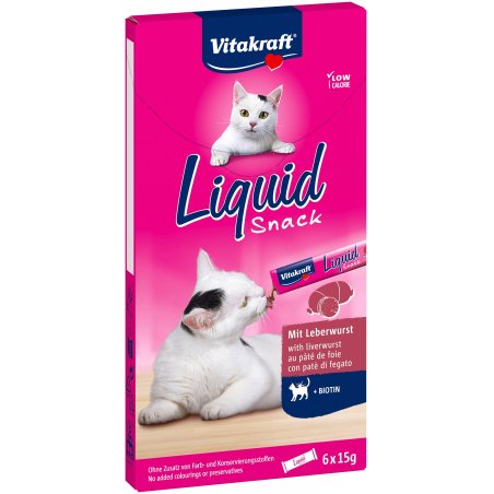 Vitakraft - Liquid Snack with Liver Sausage and Biotin for cats (58066)