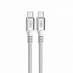 USB4 TIPO C - TIPO C 240W/40G WHITE 1.5M