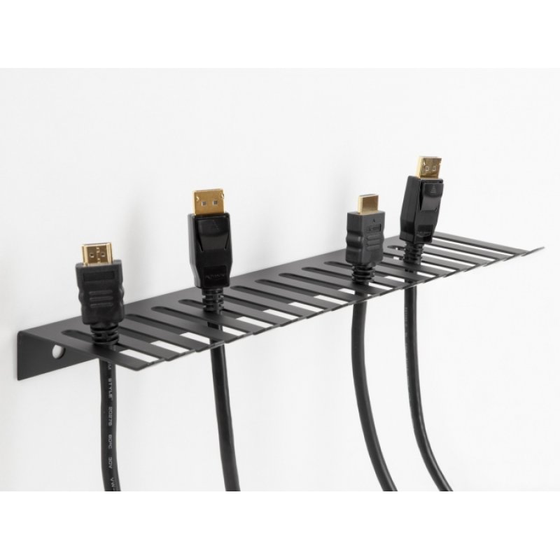 DeLOCK Cable holder 325 x 90 mm for wall mounting black