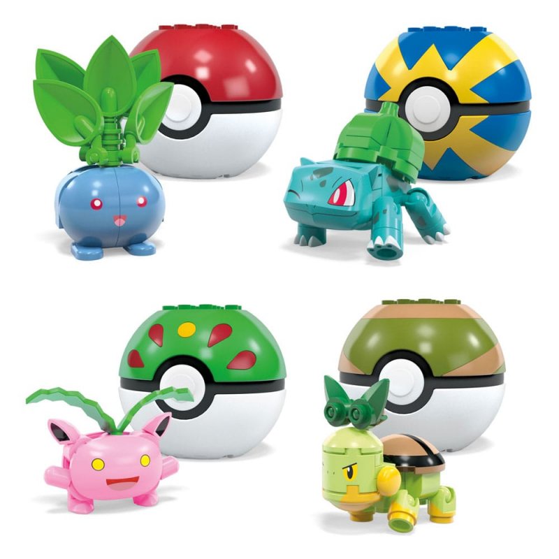 MEGA Pokémon 4 Pflanzen-Typ Pokémon Sets HWR77