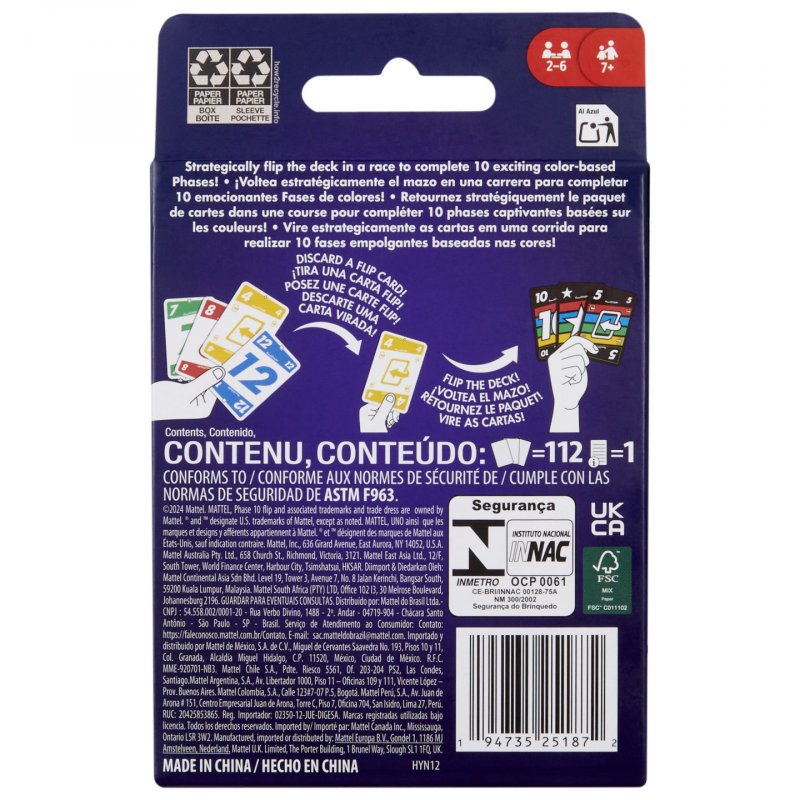 Phase 10 Flip! jeu de cartes