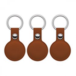 PACK 3 MITAG TRACEUR PORTE CLEF SIMILI CUIR MARRON