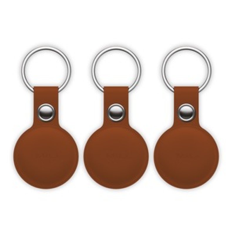 PACK 3 MITAG TRACEUR PORTE CLEF SIMILI CUIR MARRON