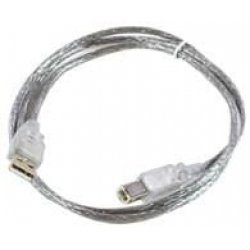 Microconnect USBAB5T USB cable 5 m USB 2.0 USB A USB B Transparent