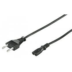 Microconnect PE030705 câble électrique Noir 0,5 m CEE7/16 Coupleur C7