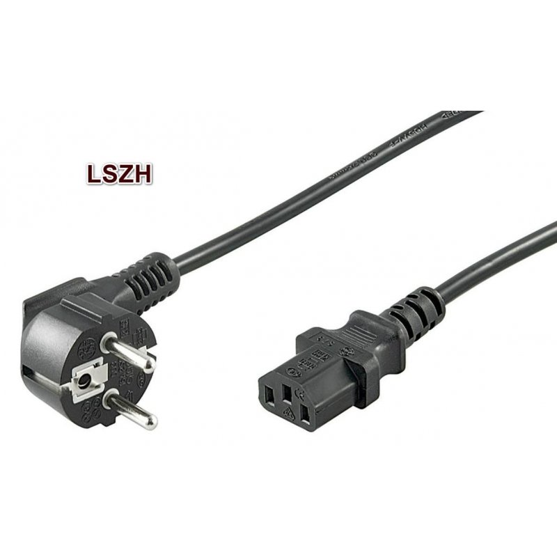 Microconnect PE010418LSZH câble électrique Noir 1,8 m CEE7/7 Coupleur C13