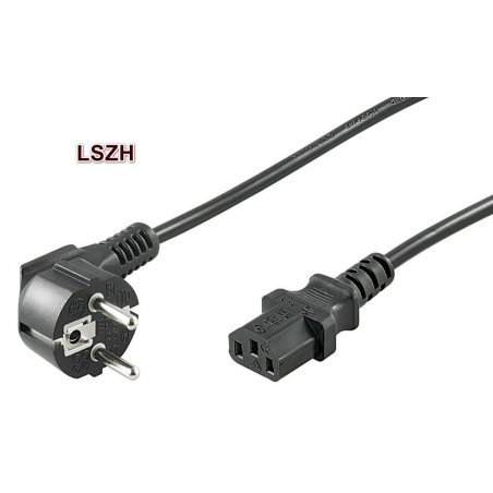 Microconnect PE010418LSZH power cable Black 1.8 m CEE7/7 C13 coupler