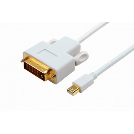 Microconnect MDPDVI2 câble vidéo et adaptateur 2 m DVI-D mini DisplayPort Blanc