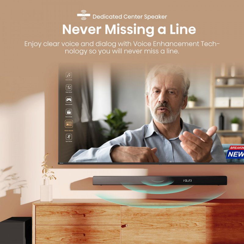 Hisense HS3100 haut-parleur soundbar Noir 3.1 canaux 480 W