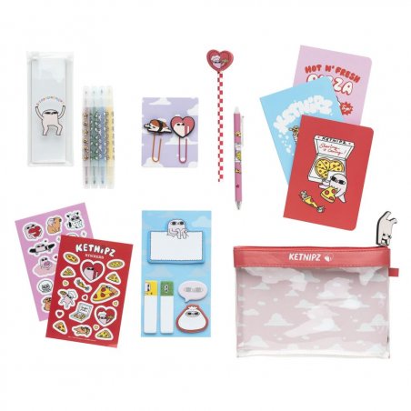 KEPNIPZ - Set de Papeterie avec 3 Notebooks A6 - 10pc.
