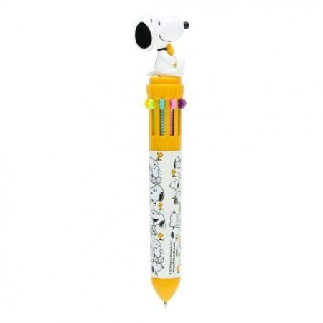 SNOOPY - Stylo-Bille 10 couleurs 3D
