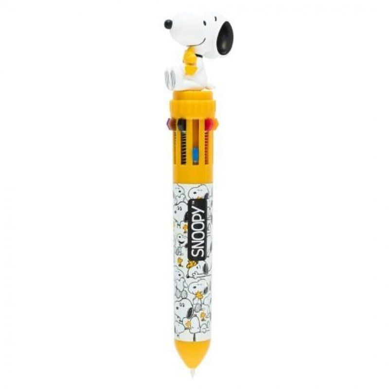 SNOOPY - Stylo-Bille 10 couleurs 3D