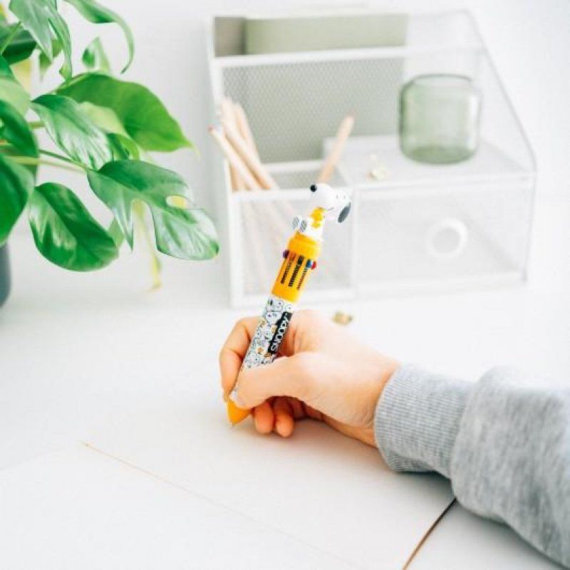 SNOOPY - Stylo-Bille 10 couleurs 3D