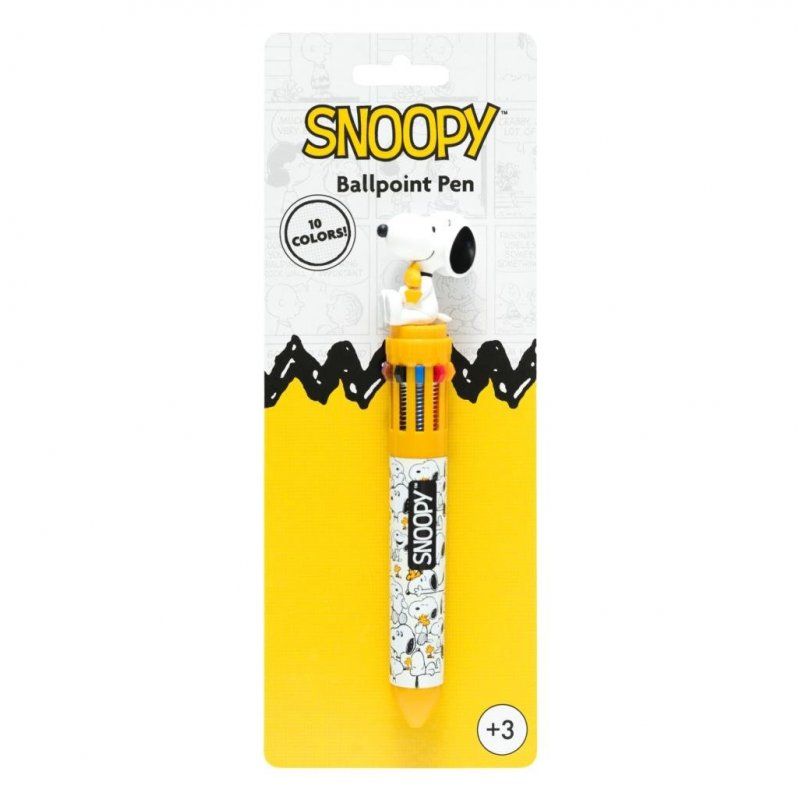 SNOOPY - Stylo-Bille 10 couleurs 3D