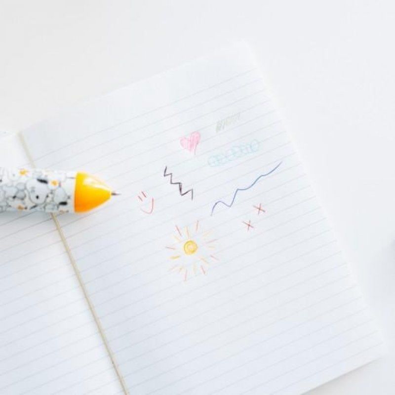 SNOOPY - Stylo-Bille 10 couleurs 3D