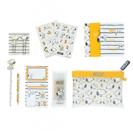 SNOOPY - Set de Papeterie avec 3 Notebooks A6 - 10pc.