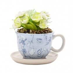 ALICE AUX PAYS DES MERVEILLES - Tasse Décorative Fausse Plante