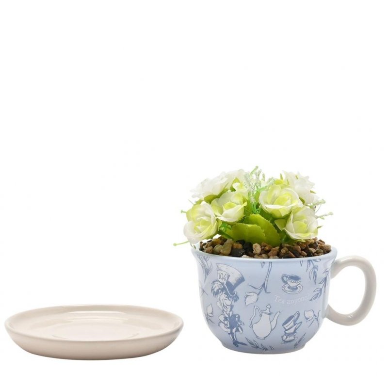 ALICE AUX PAYS DES MERVEILLES - Tasse Décorative Fausse Plante