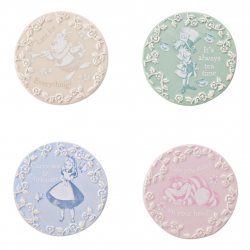 ALICE AUX PAYS DES MERVEILLES - Lot de 4 Sous Verres