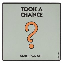 MONOPOLY - Took a Chance - Sous Verre Carré en Céramique