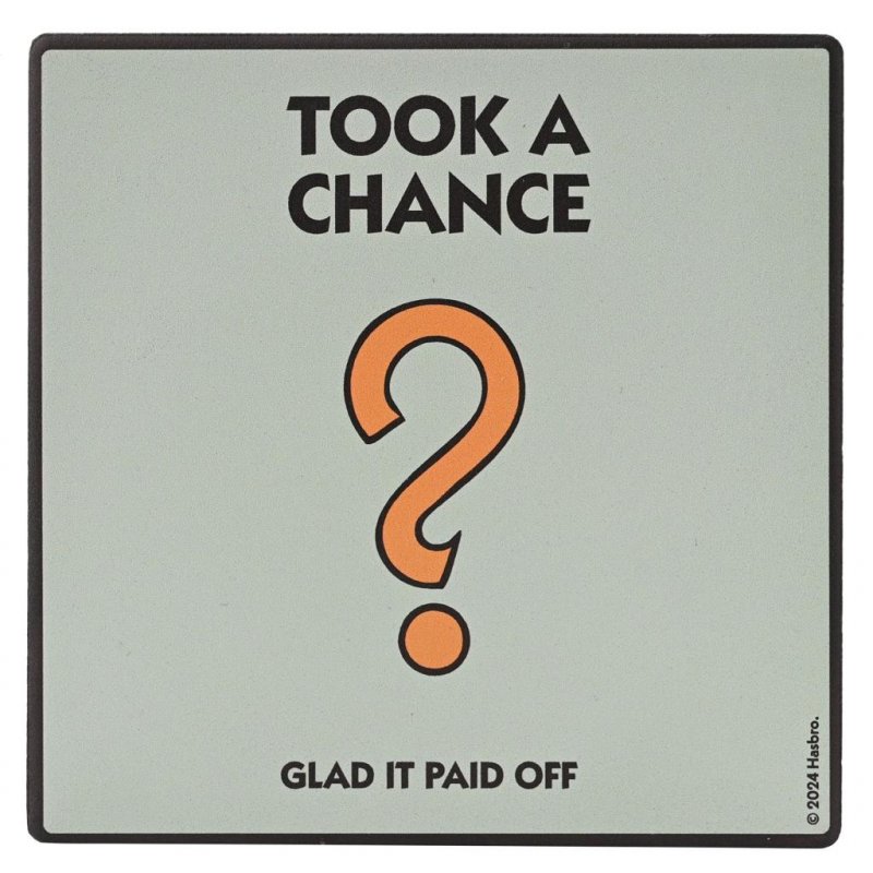 MONOPOLY - Took a Chance - Sous Verre Carré en Céramique