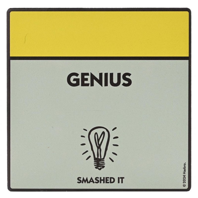 MONOPOLY - Genius - Sous Verre Carré en Céramique