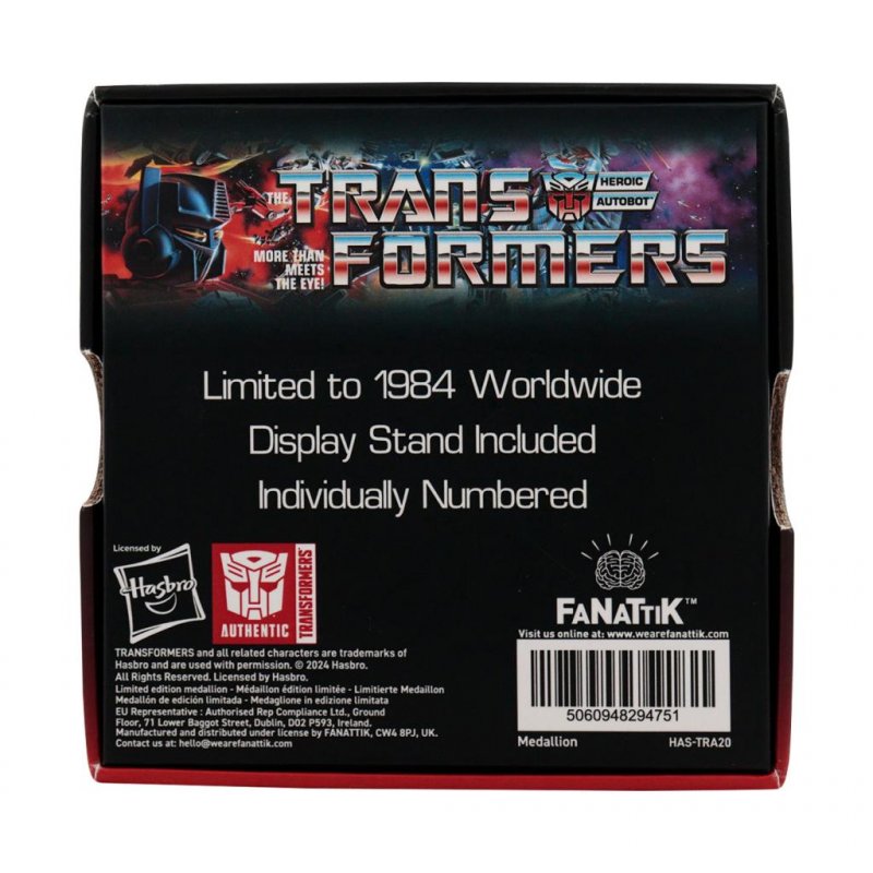 TRANSFORMERS - 40th Anniversary - Médaillon Edition Limitée