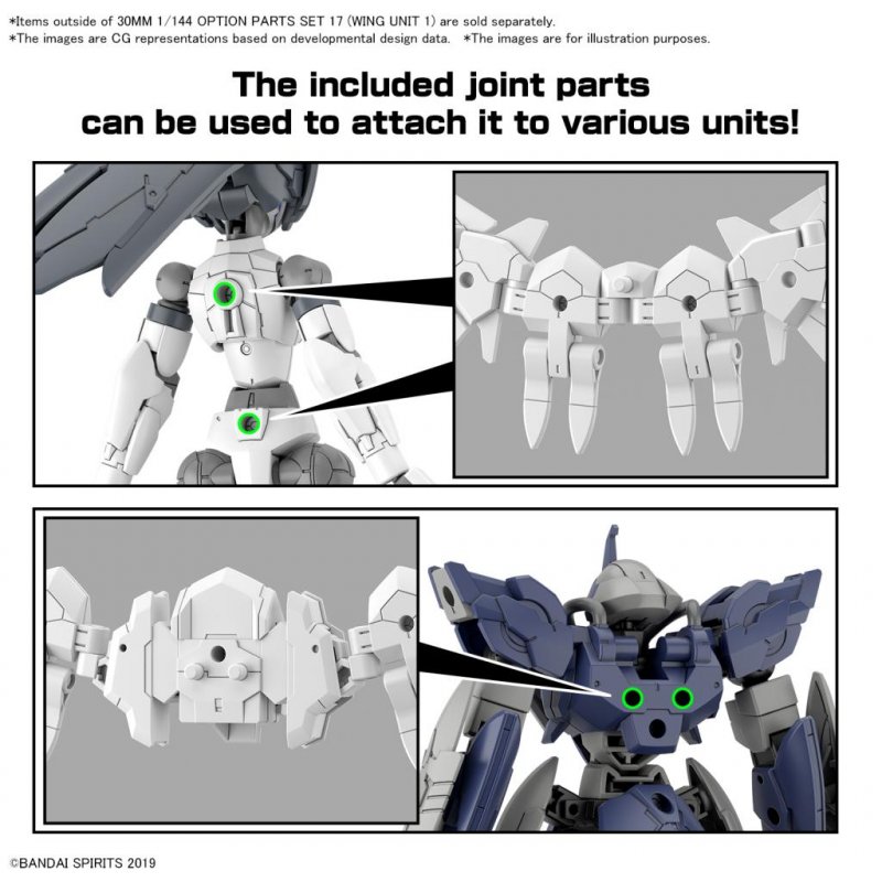 30MM - 1/144 Option parts set 17 (Wing Unit 1) - Model Kit