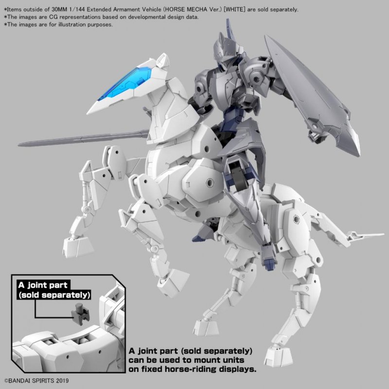 30MM - 1/144 Extended Armament Vehicule (Horse Mecha) White -Model Kit