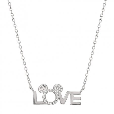 MINNIE - Love - Collier en Laiton Plaqué Argent