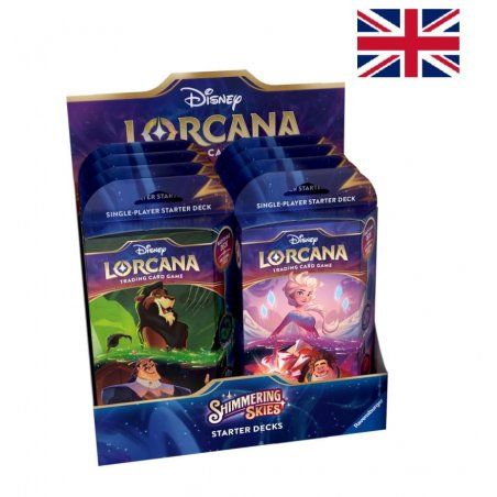 Disney Lorcana TCG: Shimmering Skies - Starter Deck Display (8 Decks)