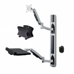 StarTech.com Wall Mount Workstation, VESA Mount For 32" Monitors (22lb/10kg), Fully Articulating Single Monitor Mount &