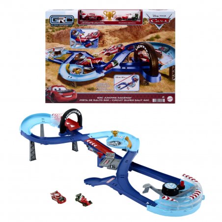 Disney Pixar Cars Global Racers Cup GRC Jumping Raceway Playset