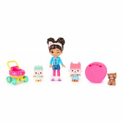 Gabby's Dollhouse , Kitty Care Figure Set with Gabby, Baby Box, Baby Benny Box, Surprise Toys & Dollhouse Accessories,