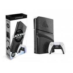 Maxx Tech PS5 Slim Faceplates Controller Faceplates - Black Wave