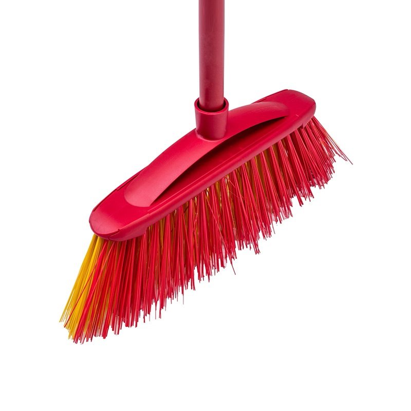 Vileda 4023103105140 balai Extérieure Balai à poils durs Rouge, Jaune