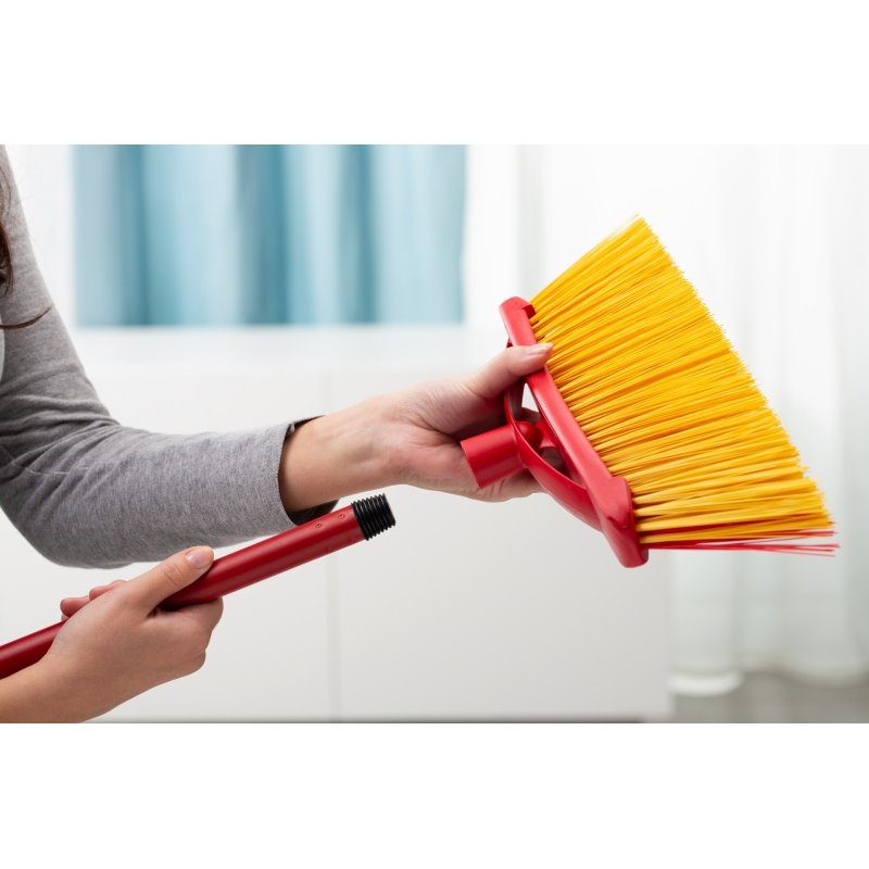 Vileda 4023103105140 broom Outdoor Hard bristle Red, Yellow