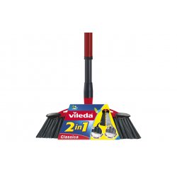 Vileda 143783 balai Intérieure Balai à poils souples / durs Polyéthylène téréphthalate (PET) Noir, Gris, Rouge