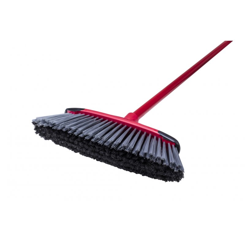 Vileda 143783 broom Indoor Soft / Hard bristle Polyethylene terephthalate (PET) Black, Grey, Red