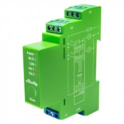 Shelly Relais "Pro Dimmer 2PM" LED/Glühbirne WLAN LAN BT DIN-Rail
