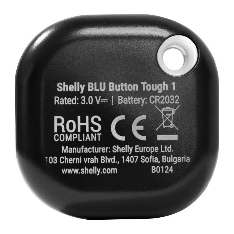 Shelly Plug & Play "Blu Button Tough Black" Bluetooth Schalter & Dimmer Schwarz