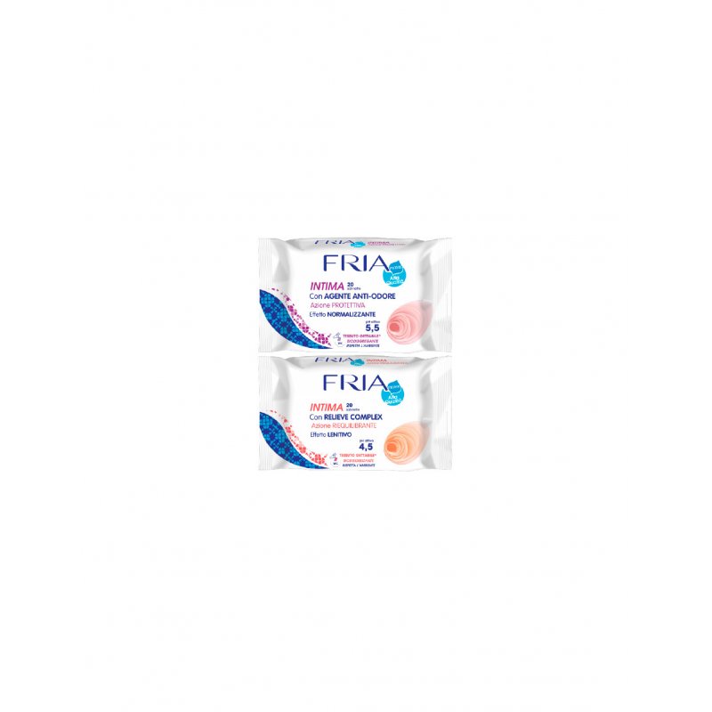 FRIA TOALLITAS INTIMAS BIODEGRADABLE 2 FRAGANCIAS 20 UDS