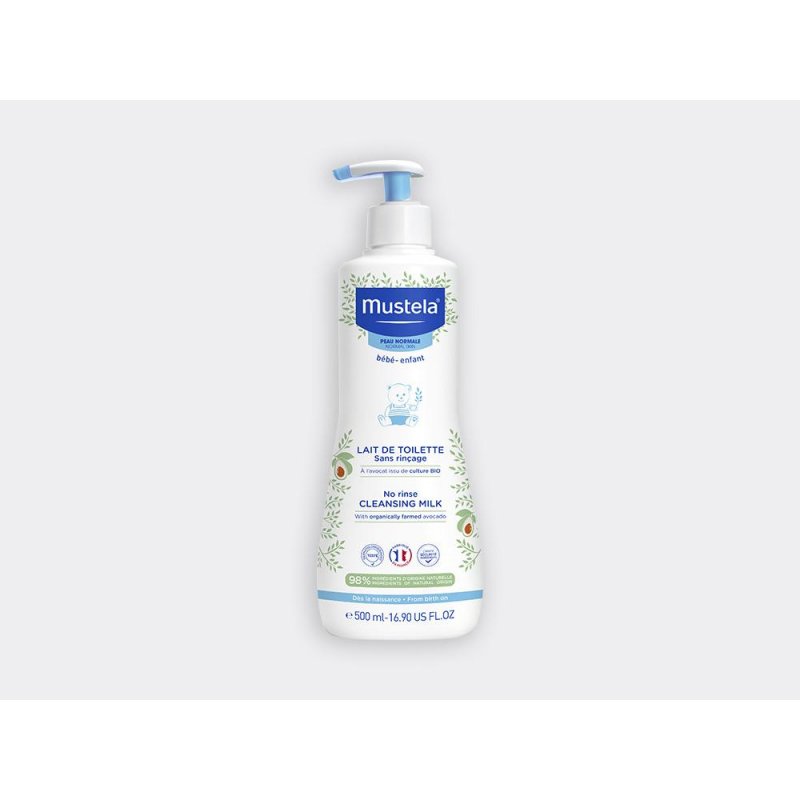 Mustela Lait de toilette sans rinçage à l'avocat BIO 500ml