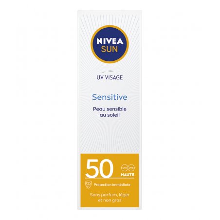 NIVEA Crème Uv Visage Sensitive Peaux Sensibles Fps 50 ml